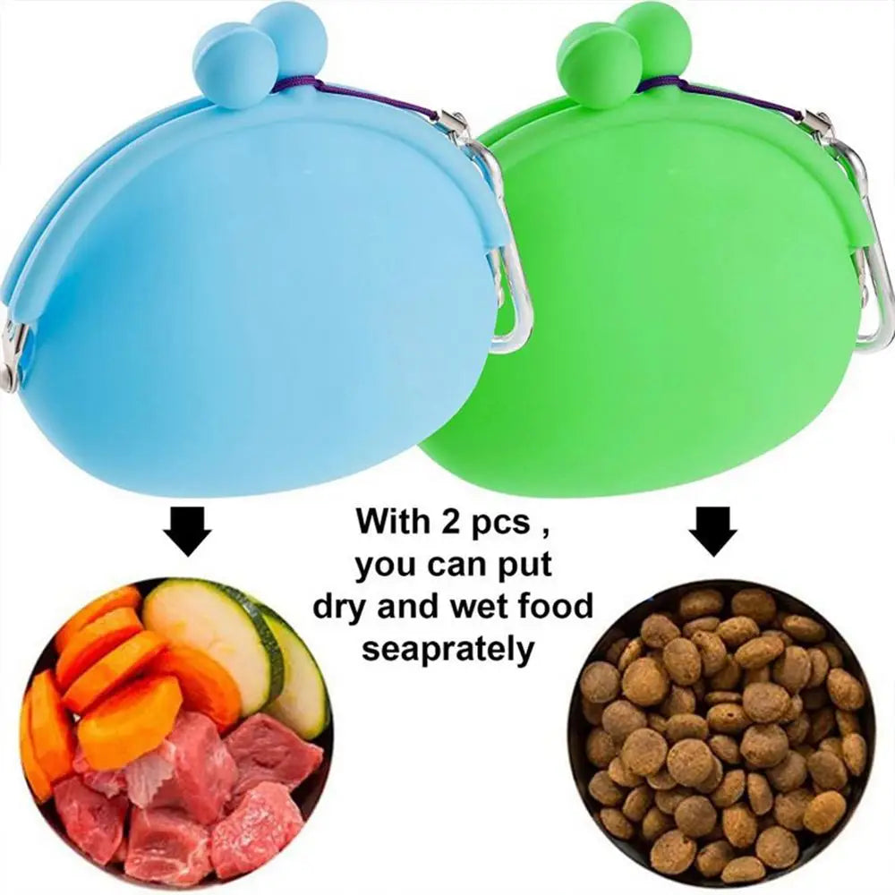 Silicone Dog Treat Pouch Dog Treat Training Pouch Dog Treat Carrier Holder Puppy Treat Snack Bag For Outdoor Walking Supply