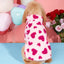 Super Soft Warm Winter Dog Jacket Hearted Print Plush Holiday Valentine's Pet Clothes Cold Weather Dog Hoodie
