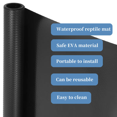 UXCELL 44.5x150/200/300/cm Reptile Mat Reptile EVA Carpet Cuttable Waterproof Terrarium Bedding Mat   For Snake Gecko Lizard