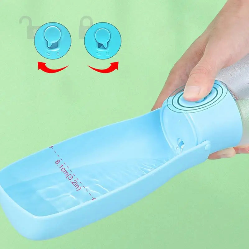 Dog Travel Water Bottle Puppy Water Bowl with Food Container Water Dispenser Foldable Pet Water Bottle Dog Water Bowl Portable