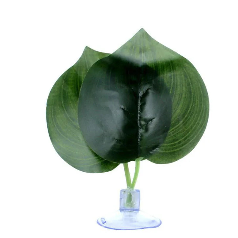 1Pc Artificial Aquarium Leaf Plants Decoration Betta Fish Rest Spawning Ornamental Plant Betta Fish Play Relax Hide Leaf Hammock