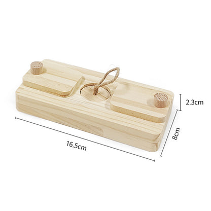 Wooden Enrichment Foraging Toy Chew Toys Funny Puzzle Game Feeding Toys for Bunny Hamster Chinchilla Small Pet Rabbit