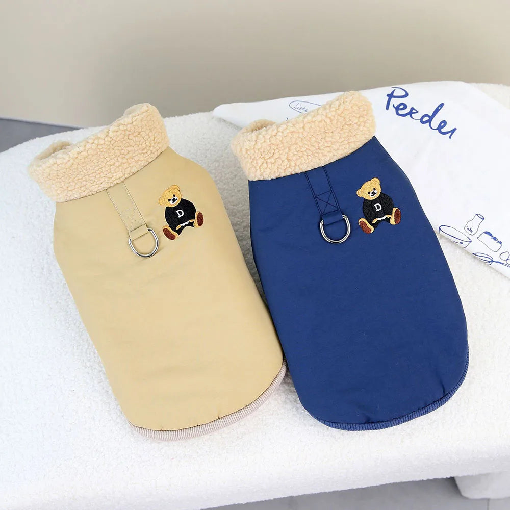 Windproof Dog Winter Coat Waterproof Dog Jacket Warm Dog Apparel Cold Weather Pet Clothing with Fleece Lined for Small Dogs Cats