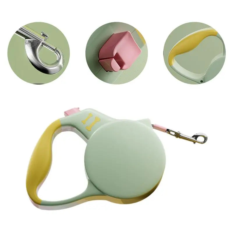 Heavy Duty Dog Rope Telescopic Tractor Automatic Rope Dog Walking Retractable Security Strap Long Lead Pet Rope With Non-Slip