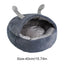 Hooded Cat Bed Cave Adorable Ear Design Cat Beds For Indoor Cats With Anti-Slip Bottom Cozy Pet Cave Comfortable Cat Nest