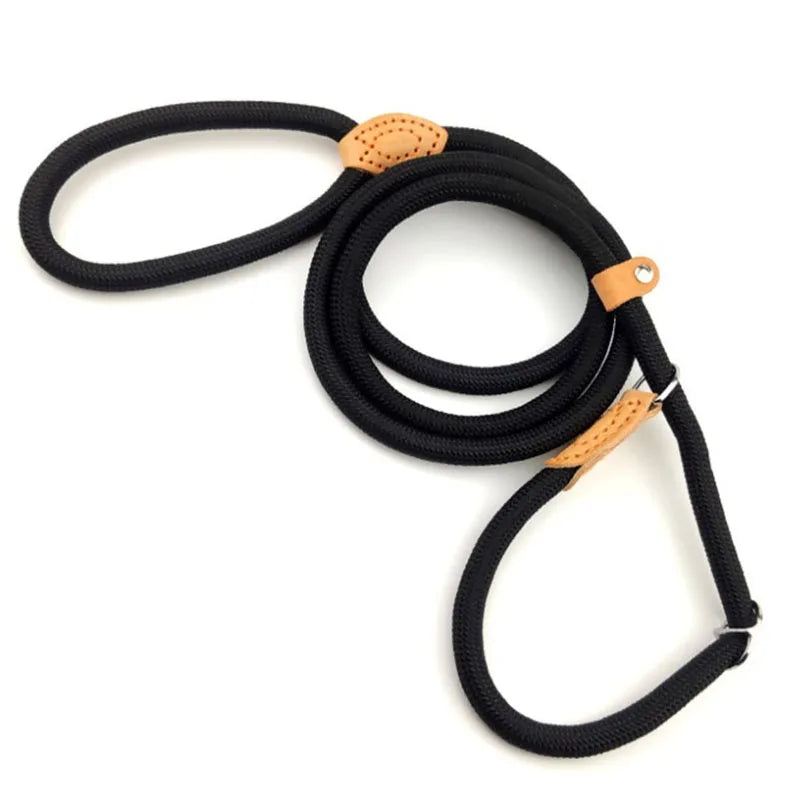 Dog Leash Slip Rope Lead Leash Heavy Duty Braided Rope Adjustable Loop Collar Training Leashes for Small Medium Large Dogs 180cm