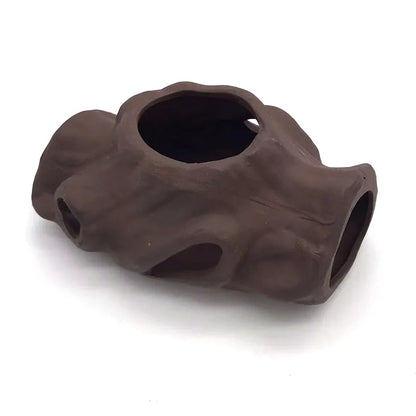 Large Ceramic Aquarium Decoration Fish Shrimps Shelter House Pottery Scorpion House Canister Simulation Stone Fish Tank Decors