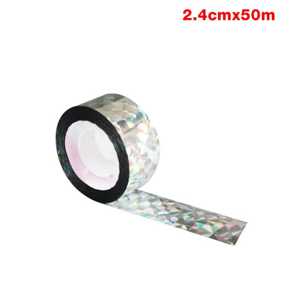 80M 50M Anti Bird Tape Flashing Reflective Bird Repellent Scare Tape Pigeons Crow Keep Away Double-sided Bird Repeller Ribbon