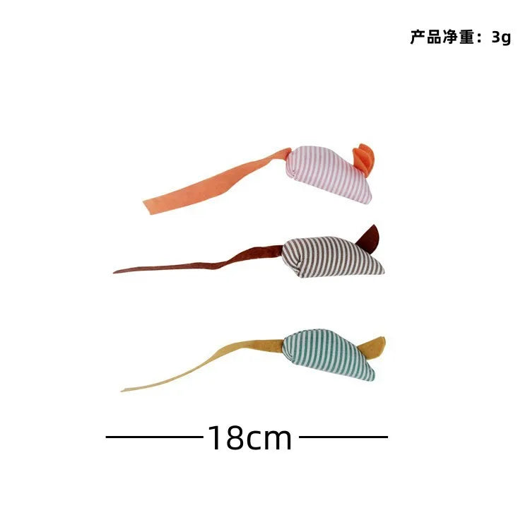 Pet Toy Mice Cats Catnip Toys Interactive Fun Plush Mouse Cat Toy For Kitten Colorful Cute Plush False Mouse Pet Cat Accessories