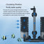 Black Aquarium Filter With Pump For Fish Tank Air Pump Skimmer Biochemical Sponge Filter Aquarium Bio Filters Filtro Aquario