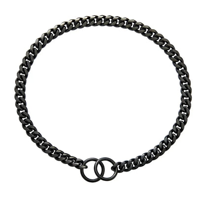 Gold Chain Dog Collar 10mm Fashion Dog Cuban Link Pet Gold Necklace Metal Puppy Jewelry Bulldog P Chain Pet Training Slip Collar
