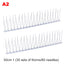 25/50cm Stainless Steel Bird Thorn Garden Orchard Fence Spikes Catcher Repeller Anti-Theft Pigeon Nails Plastic Base