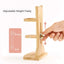 Adjustable Wooden Small Pets Water Drinking Bottle Holder Feeding Bottles Stand Auto Dispenser Holder Guinea Pigs Chinchillas