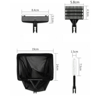 Aquarium Fish Tanks Cleaning Tools Kit Algae Tank Cleaner Set Aquarium Cleaner Fish Tank Net Scraper Sponge accessories