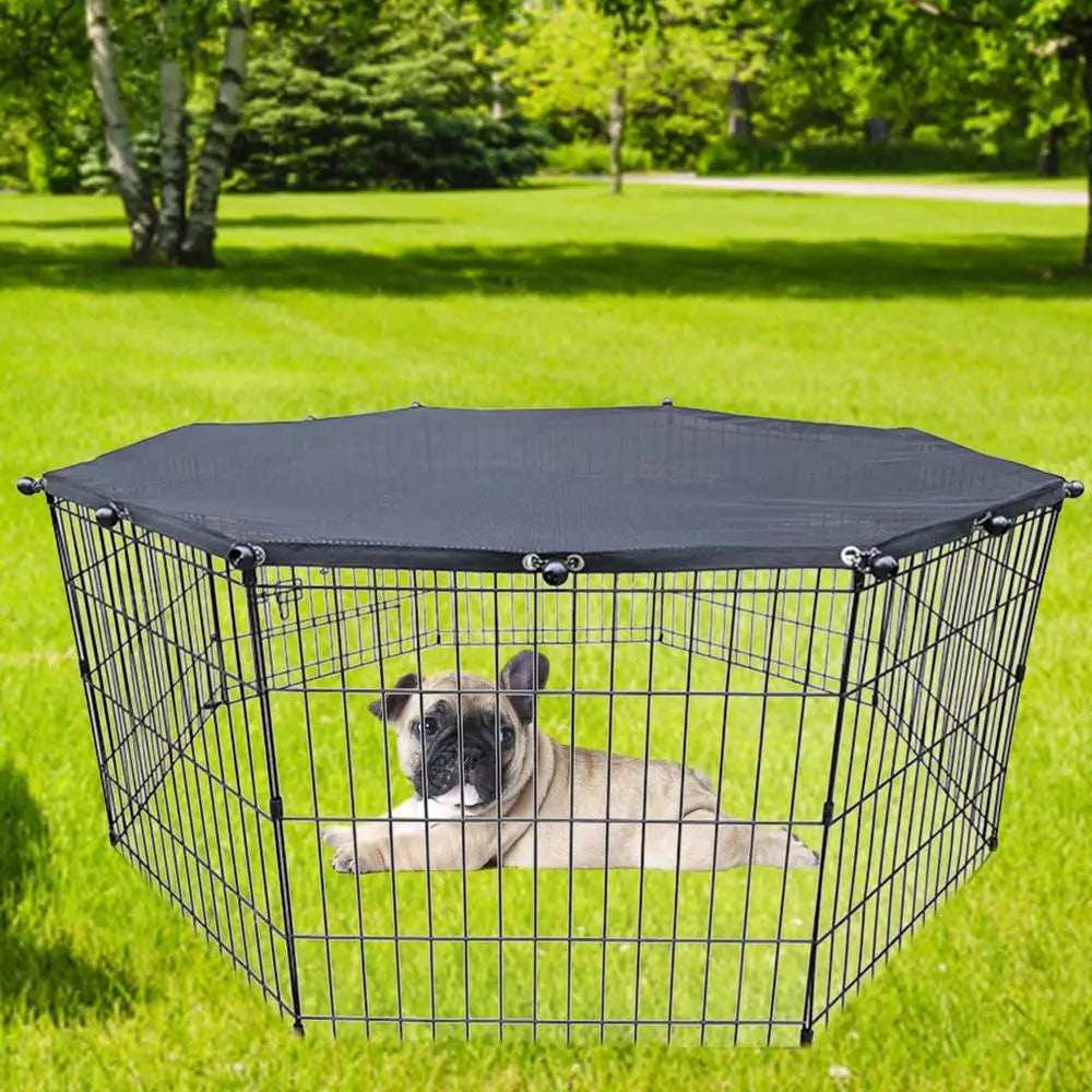 Playpen Cover Puppy Playpen Cover Sun Rain Proof Cover Playpen Cover Fits 8 Panels Dog Pen For Outdoor And Indoor Escape-Proof