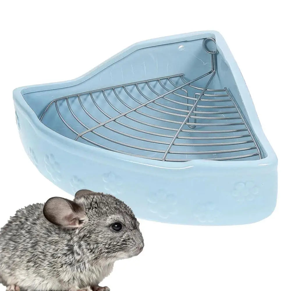 Bunny Corner Toilet Box Corner Bunny Cage Litter Box Triangular Design Potty Accessory For Chinchilla Hedgehog Ferret Hamster
