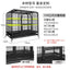 Dog Cage Small Medium Large Dog Square Tube Dog Cage Bold Iron Pet Dog Dog Cage Dog House Teddy Golden Retriever Supplies