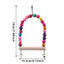 8PCS Set Combination Parrot Bird Toys Wood Articles Bite Pet Bird Toys For Parrot Training Bird Toy Swing Ball Bell Standing