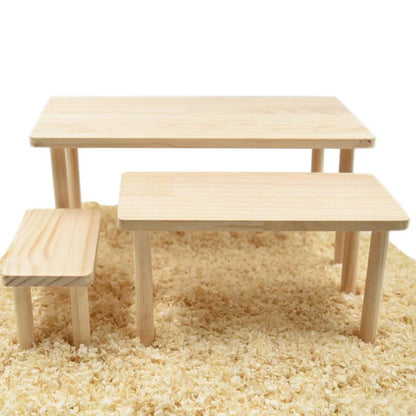 1pc Functional Wooden Hamster House Desk Platform Pet Stand Toy Station Board Pet Products Hamster Cage Golden Bear Toy Supplies