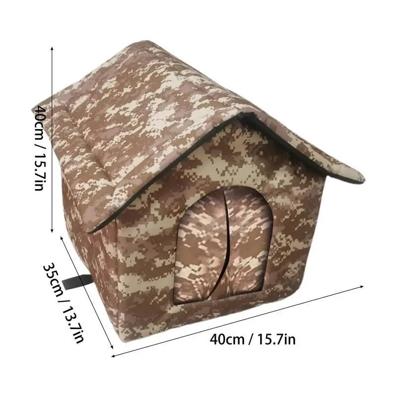 Outdoor Cat House Weatherproof Insulated Feral Cat Shelter Insulated Outside Feral Cat House Shelter With Door Pet House Cold