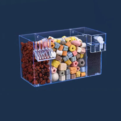 Fish Tank External Filter Box Acrylic Filter Dry and Wet Separation 4 in 1 Small Silent External Suspend Aquarium Drip Overflow
