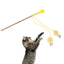 Cat Teaser Wand Kitten Stick Toy Cat Fishing Pole Toy Cat Teaser Toy With Bell And Chrysanthemum Pendant Promotes Cat Exercise