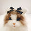 Elegant Black Chihuahua Dog Accessories Pearl Floral Party Hairpins for Kittens Long Hair Wear Bow Tie Necklace Pet Products