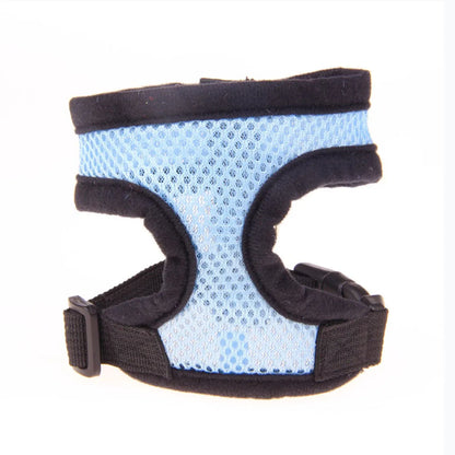 Adjustable Soft Dog Harness Nylon Breathable Mesh Walk Out Harness Vest Collar for Pets Small Medium Large Dog Chest Strap Leash