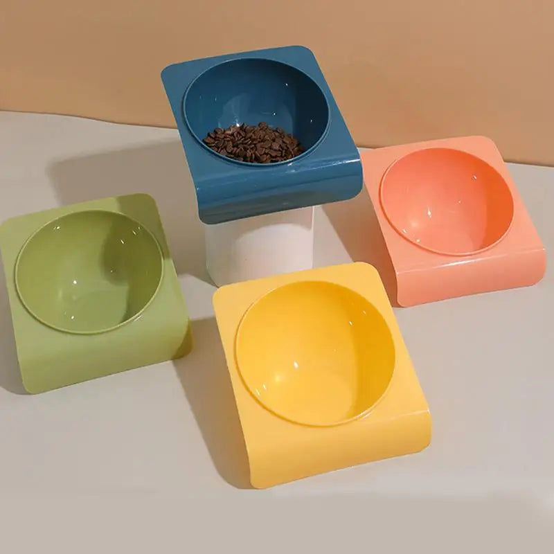 Cat Bowl Anti Vomiting 15 Degree Tilted Bowl Pet Supplies Mess Free Anti-Slip Stress Free Ergonomic Cat Bowls For Dogs And Cats