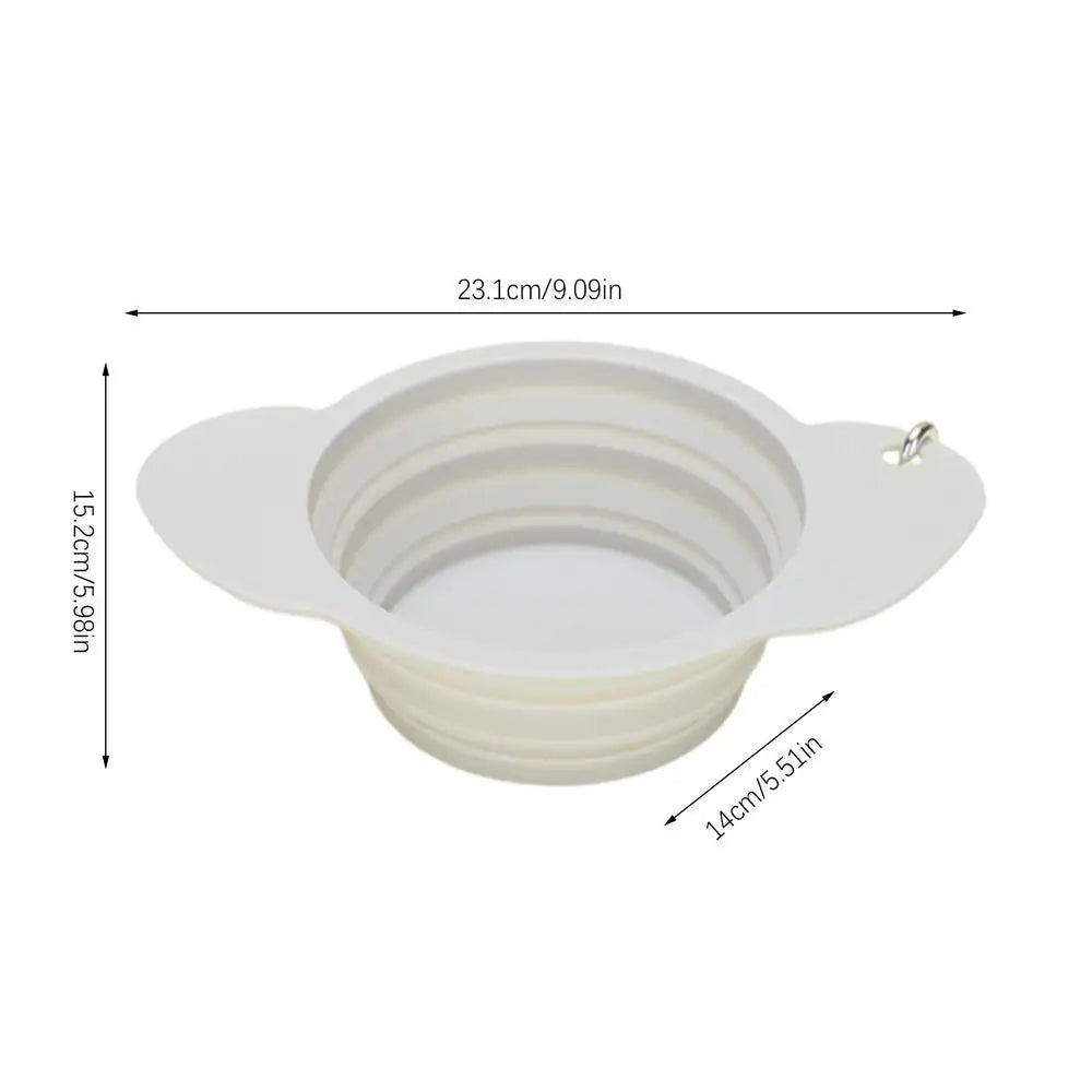 Dog Bowl Pet Collapsible Bowls Silicone Portable Foldable 600ml Dog Feeder Dog Dispenser Water Or Food Pet Feeding Watering Dish