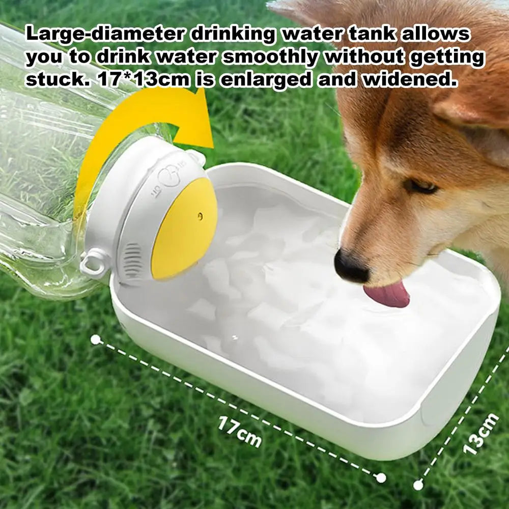 Dog Travel Water Bottle Portable Dog Drinking Bottle Large Capacity Dog Water Dispenser 2 in 1 Puppy Drinking Leak Proof Bowl