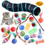 Cross-border new pet cat toy set colorfulfulful feather fishing rod caterpillar bell replaceable head funny cat stick