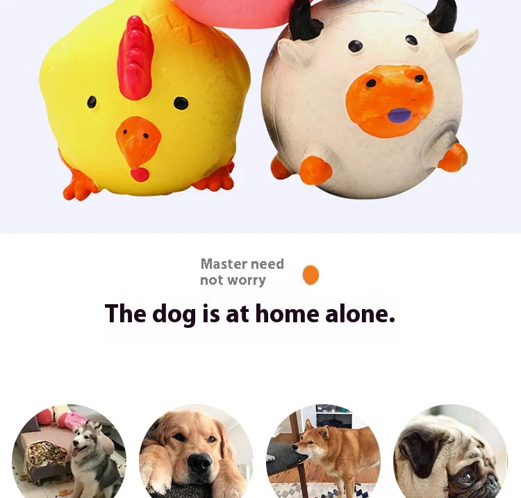 Pet Supplies Amazon Hot selling Animal Shaped Latex Toys Bite and Bite Washable Dog Toys