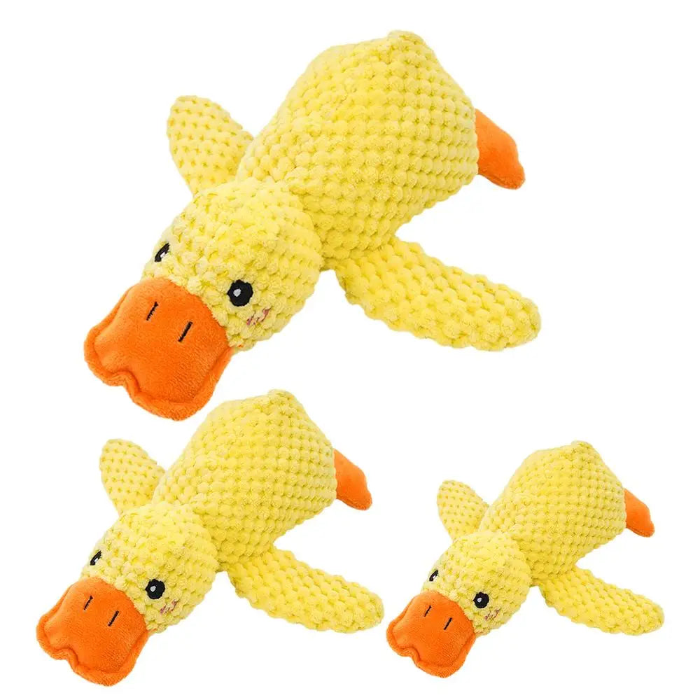 Pet Plush Toy Dog Calming Duck Stuffed Duck Toys Chew Toy Fun Dogs Interactive Toy Squeaky For Puppy Pet Teeth Pet Supplies