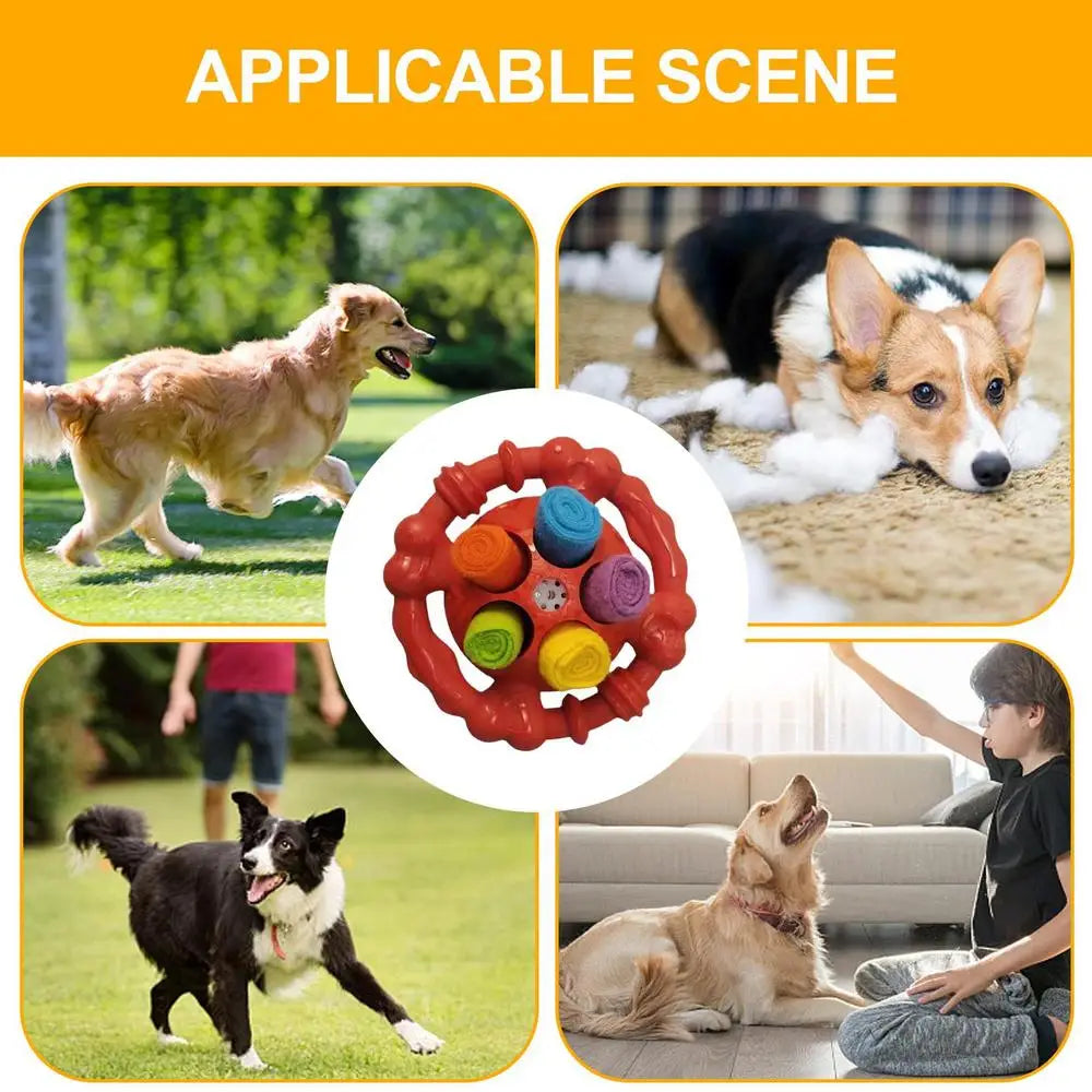 Dog Snuffle Ball Natural foraging Interactive Pet Snuffle Ball Pet Slow Feeder Chew Toys With Bite Resistant Rope Puzzle Dog