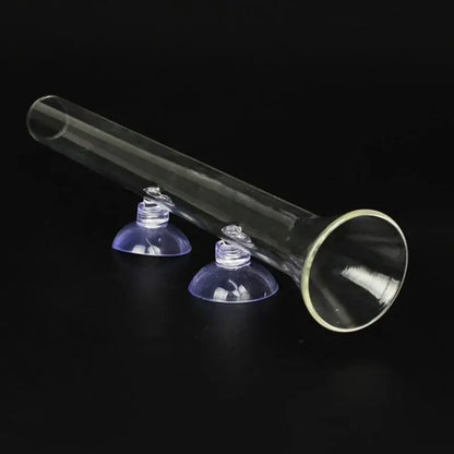 Thickened Glass Aquarium Feeder Tube Dish Transparent Fish Tank Shrimp Snail Food Feeder Bowl Aquarium Fish Feeding Accessories