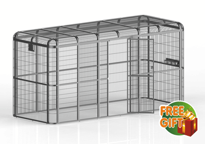 Walk In Aviary with Side Door - 206" x 110"