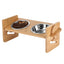 Bamboo Elevated Dog Bowl Stand