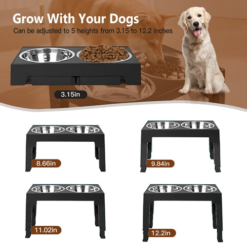 Foldable Raised Dog Bowl Stand