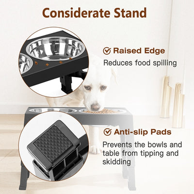 Foldable Raised Dog Bowl Stand