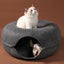 "Interactive Donut Cat Bed: A Dual-Use Toy and Cozy Bed for Your Playful Kitten!"