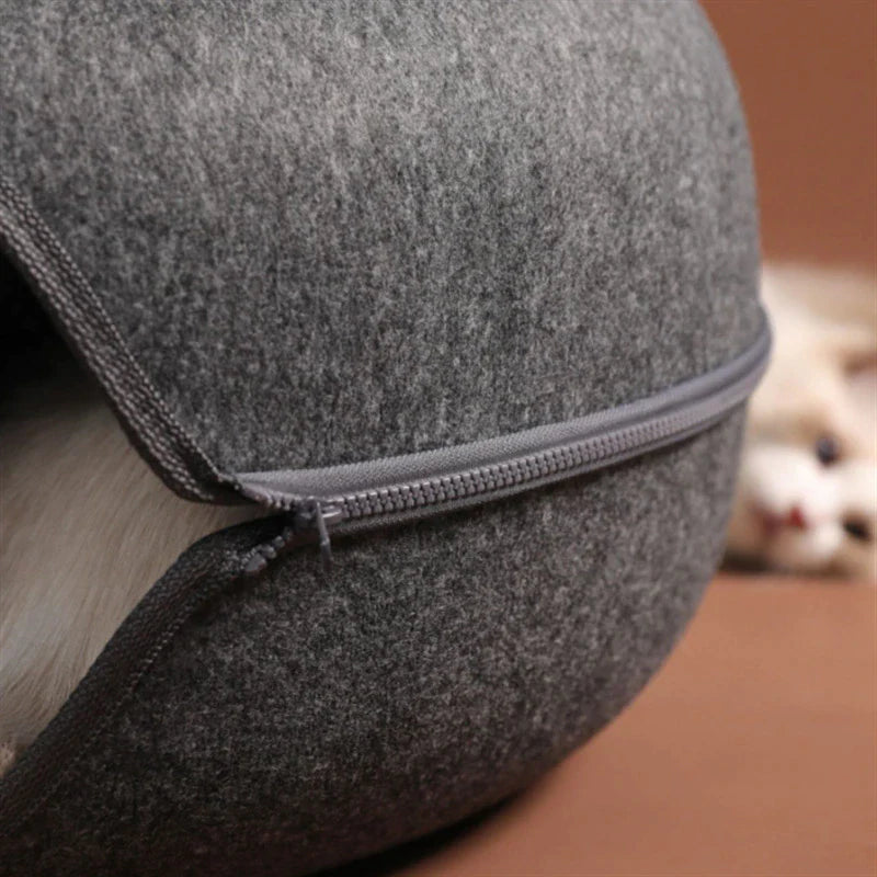 "Interactive Donut Cat Bed: A Dual-Use Toy and Cozy Bed for Your Playful Kitten!"